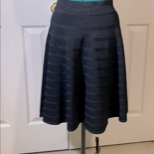A-line black skirt